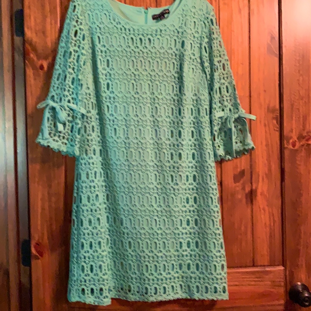 Sea foam lined dress